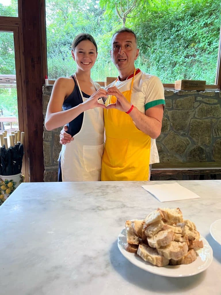 Passionate tour guide on a Food Tour in Italy.