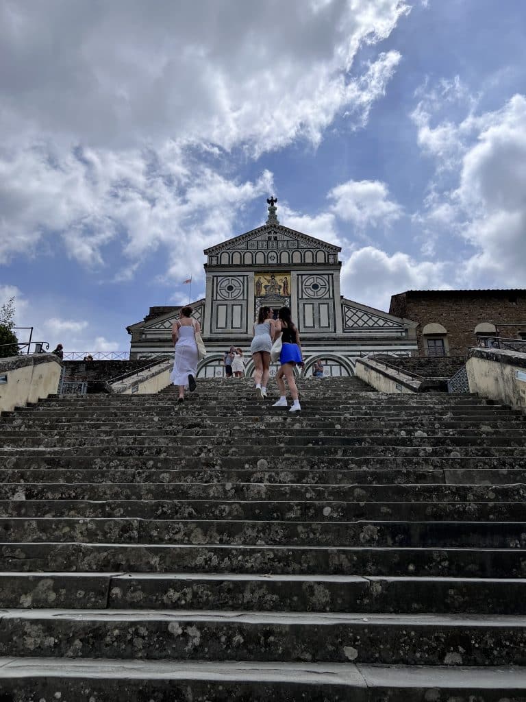 Stairs going up to San Miniato al Monte in Florence.