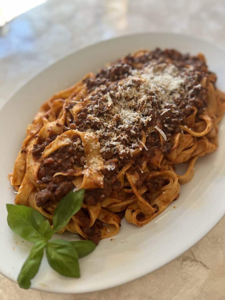 Tuscan ragu with tagliatelle